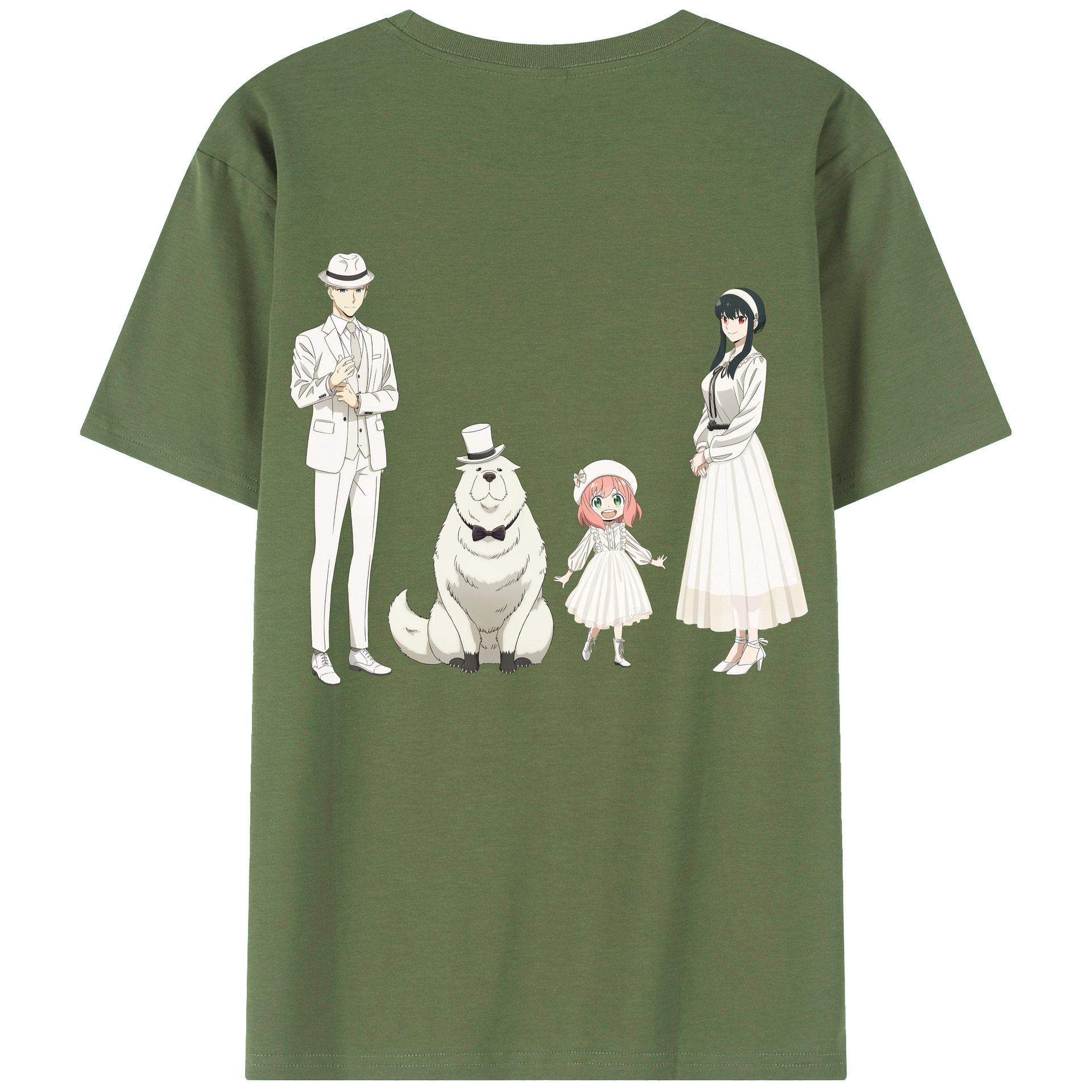 （画像用） SPY×FAMILY间谍家家酒 綿100％ メンズ半袖Tシャツ（バックプリント） 通気性